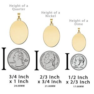 PicturesOnGold.com Saint Declan Oval Religious Medal EXCLUSIVE - Sterling Silver, 1/2 x 2/3 Inch Size of Dime With Engraving - Protection Jewelry Christian Gifts for Men & Women