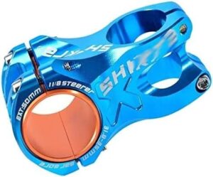 zechao bike stem,ultralight stem 31.8mm-35mm mountain road bike stem 50mm bike riser mountain am xc dh stem handlebar stem bike stem (color : blue, size : 28.6 * 31.8 * 50mm)