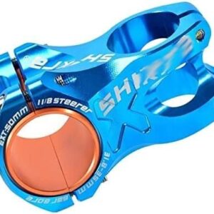 ZECHAO Bike Stem,Ultralight Stem 31.8mm-35mm Mountain Road Bike Stem 50mm Bike Riser Mountain AM XC DH Stem Handlebar Stem Bike Stem (Color : Blue, Size : 28.6 * 31.8 * 50MM)