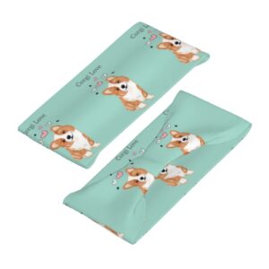 Workout Headband Cute Corgi Hairband Breathable Sweatbands