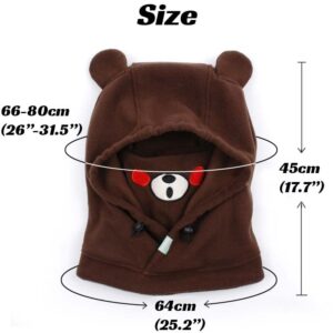 White Bear Winter Balaclava Polar Bear Ski Face Warmer Snowboard Gear Animal Headwear