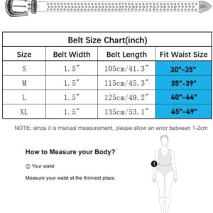 Xpvezl Studded belt Rhinestone Belt for Women Men Belts Cowgirl Bling Silver Leather Belt Western Belt Gifts Festivals Christmas Party Belt Wide Womens Belts Belts for Women Women's Belt(Pink, M)