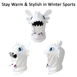 White Bear Winter Balaclava Polar Bear Ski Face Warmer Snowboard Gear Animal Headwear