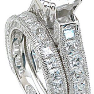 His and Hers TRIO Wedding Ring Set 3 PCS Couples Rings Bride Groom Band Him Her 13/9