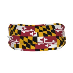 Jogging Headband Maryland Flags Men Women Breathable Sweatbands