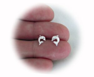 new sterling silver 9mm dolphin post stud earrings me0601mooo