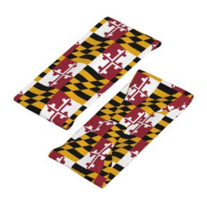 Jogging Headband Maryland Flags Men Women Breathable Sweatbands