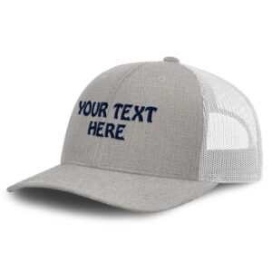 mesh trucker hat baseball cap custom personalized text cotton dad hats for men & women snapback heather tan one size