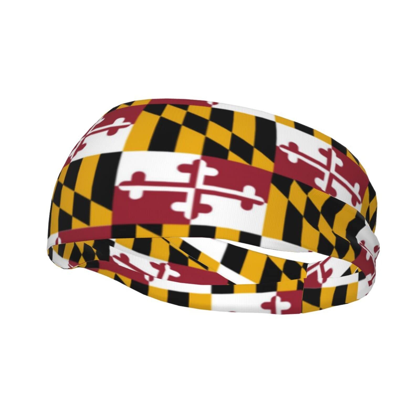 Jogging Headband Maryland Flags Men Women Breathable Sweatbands