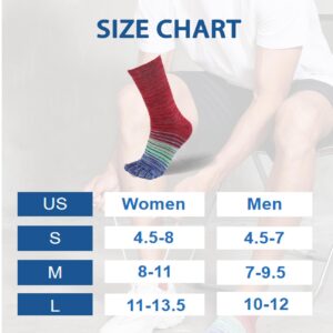 TikMox Crew Toe Sock, Cotton stocking, Arch Support, Five-Toe Design for Sports Enthusiasts for Men & Women(3pairs)