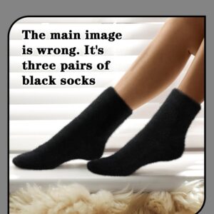 Bencailor 3 Pairs Women Toe Socks Fuzzy Toe Socks Warm Winter Toe Socks Five Toe Socks for Women Men, Size 5-8(Black)