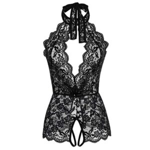 JJHAEVDY Women's Backless Sexy Lingerie Bodysuit Erotic Deep V Teddy Lace Babydoll Crotch Crotch Underwear Nightwear