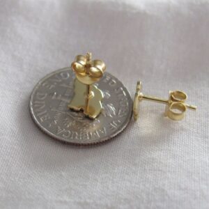 New 18K Gold Plated Sterling Silver 6mm Elephant Post Stud Earrings ME0869MOOO