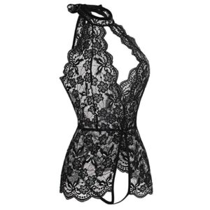 JJHAEVDY Women's Backless Sexy Lingerie Bodysuit Erotic Deep V Teddy Lace Babydoll Crotch Crotch Underwear Nightwear