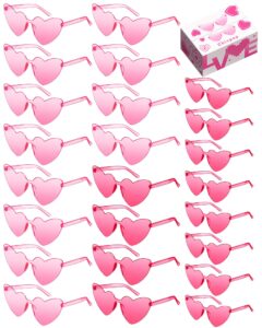 chicpop heart shape sunglasses rimless heart sunglasses colorful heart glasses for valentine mardi gras women party favor