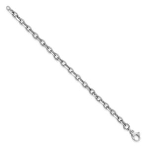 Auriga Fine Jewelry 14K White Gold Polished Fancy Link Bracelet 7.75"