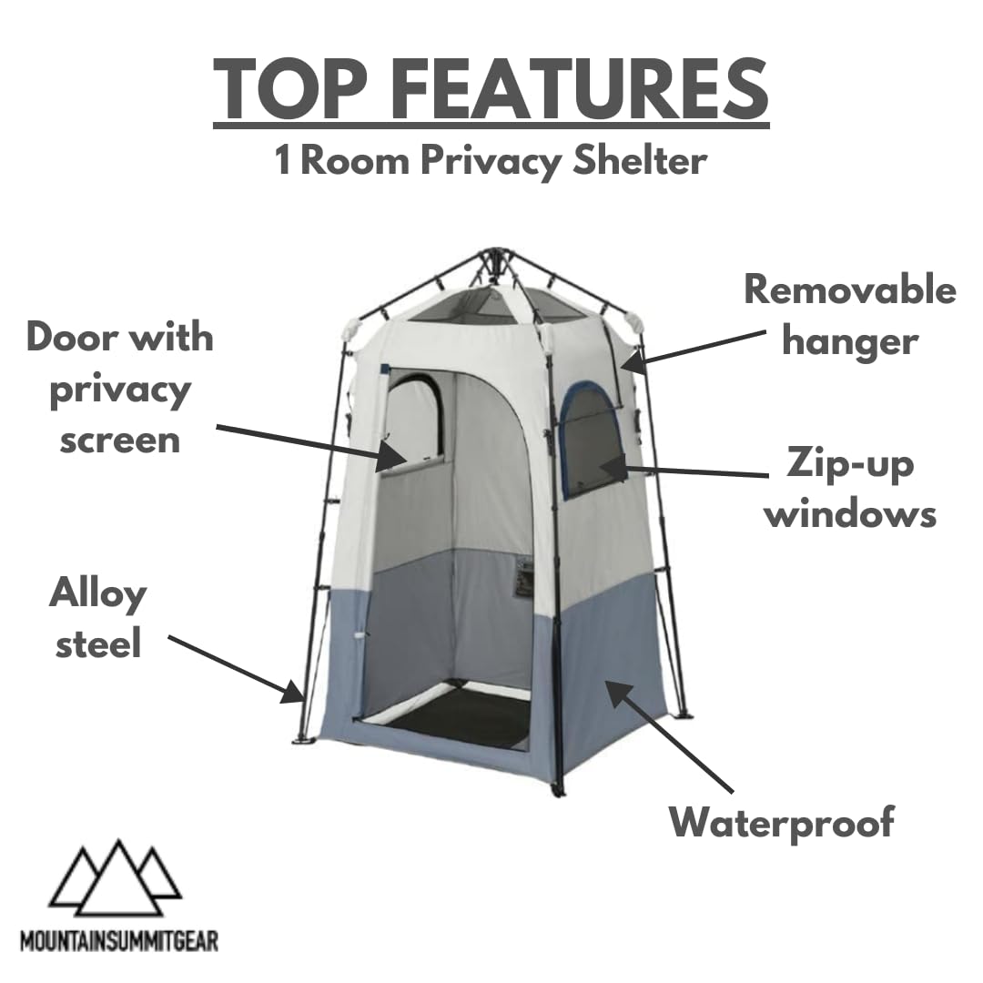 Caddis Rapid Privacy Shelter 1 Room, Camping Shower & Portable Toilet Tent, Privacy Tents for Camping, Pop Up Tent for Showering, Changing or Lavatories, Portable Shower, (by Caddis Sports Inc.)