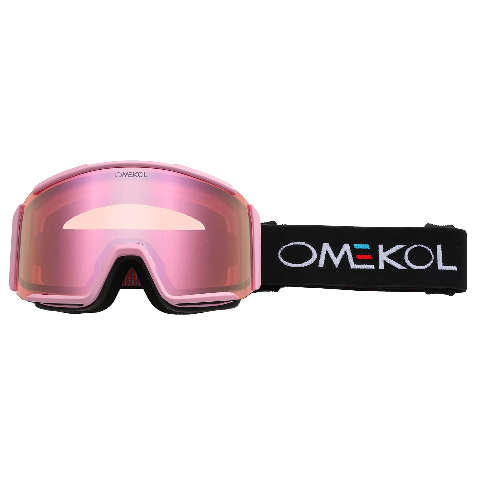 OMEKOL Double Layers Anti-Fog Ski Goggles OTG For Men Women Snow Snowboard Glasses Mask Snowmobile Outdoor Sport Eyewear (G8)