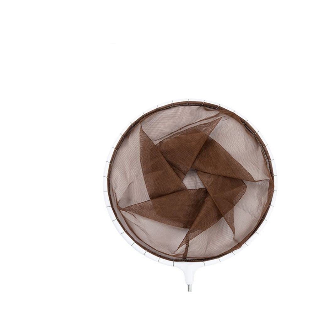 Universal Detachable Fishing Tackle, Fishing Folding Net Accessories, Aluminum Alloy Fishing Net, High Strength Nano-mesh Fishing Tool(30cm,Brown)