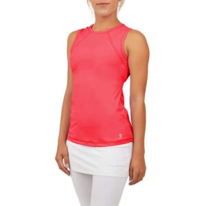 SOFIBELLA UV Colors Womens Sleeveless Tennis Shirt - Cotton Candy/XS