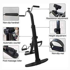 Upper and Lower Limb Rehabilitation Bicycle, Elderly Household Rehabilitation Training Equipment, Hand and Leg Rehabilitation Training Exercise Bike,Black