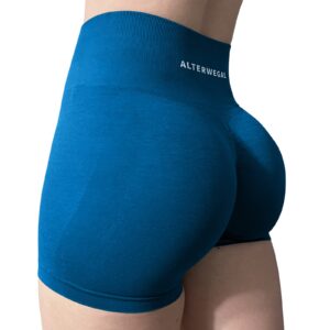 ALTERWEGAL Amplify Shorts High Waist Workout Seamless Scrunch Gym Victory Blue