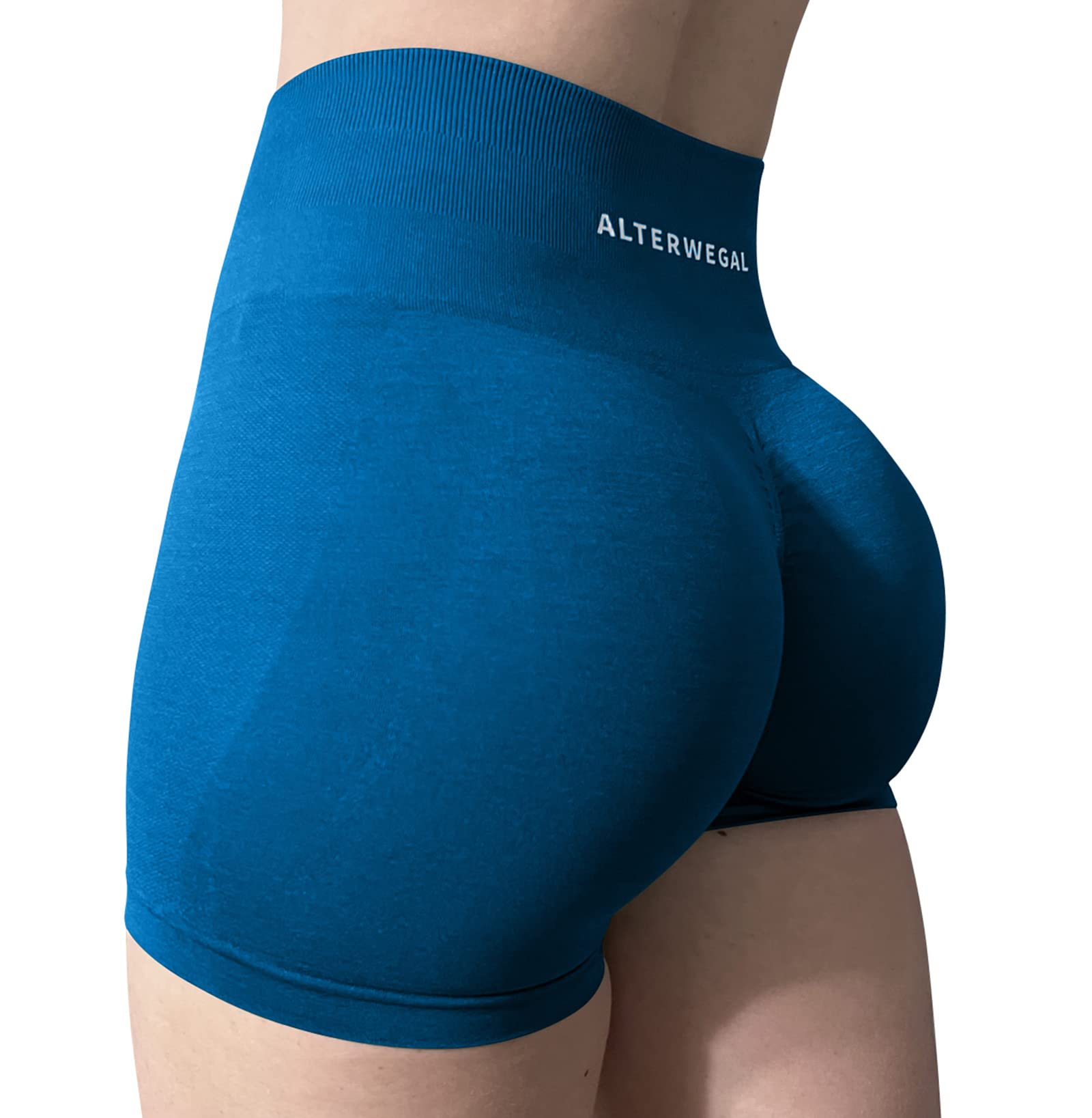 ALTERWEGAL Amplify Shorts High Waist Workout Seamless Scrunch Gym Victory Blue