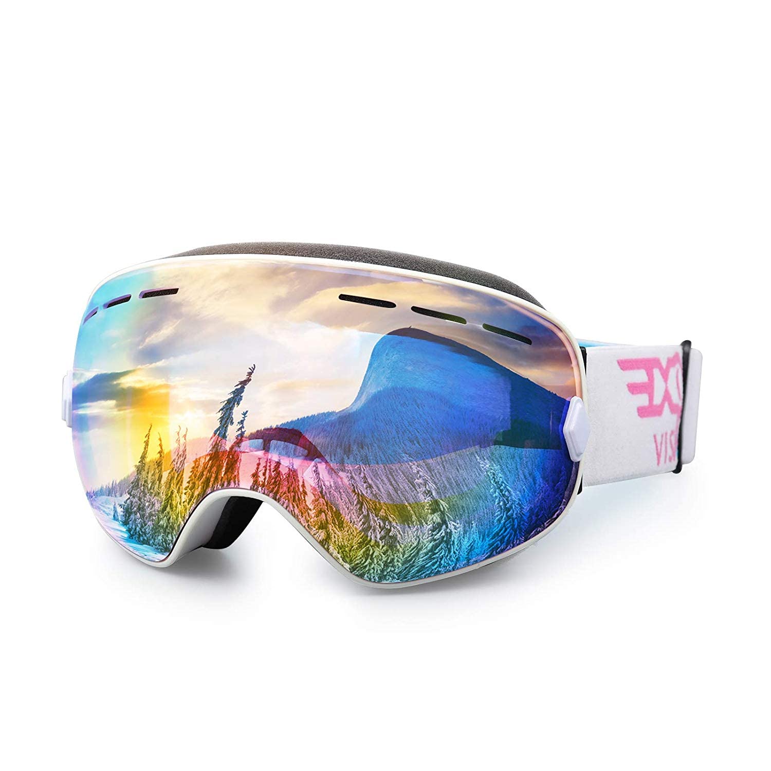 EXP VISION ski goggles interchangeable lens for EX-5400 ski goggles (Pink)