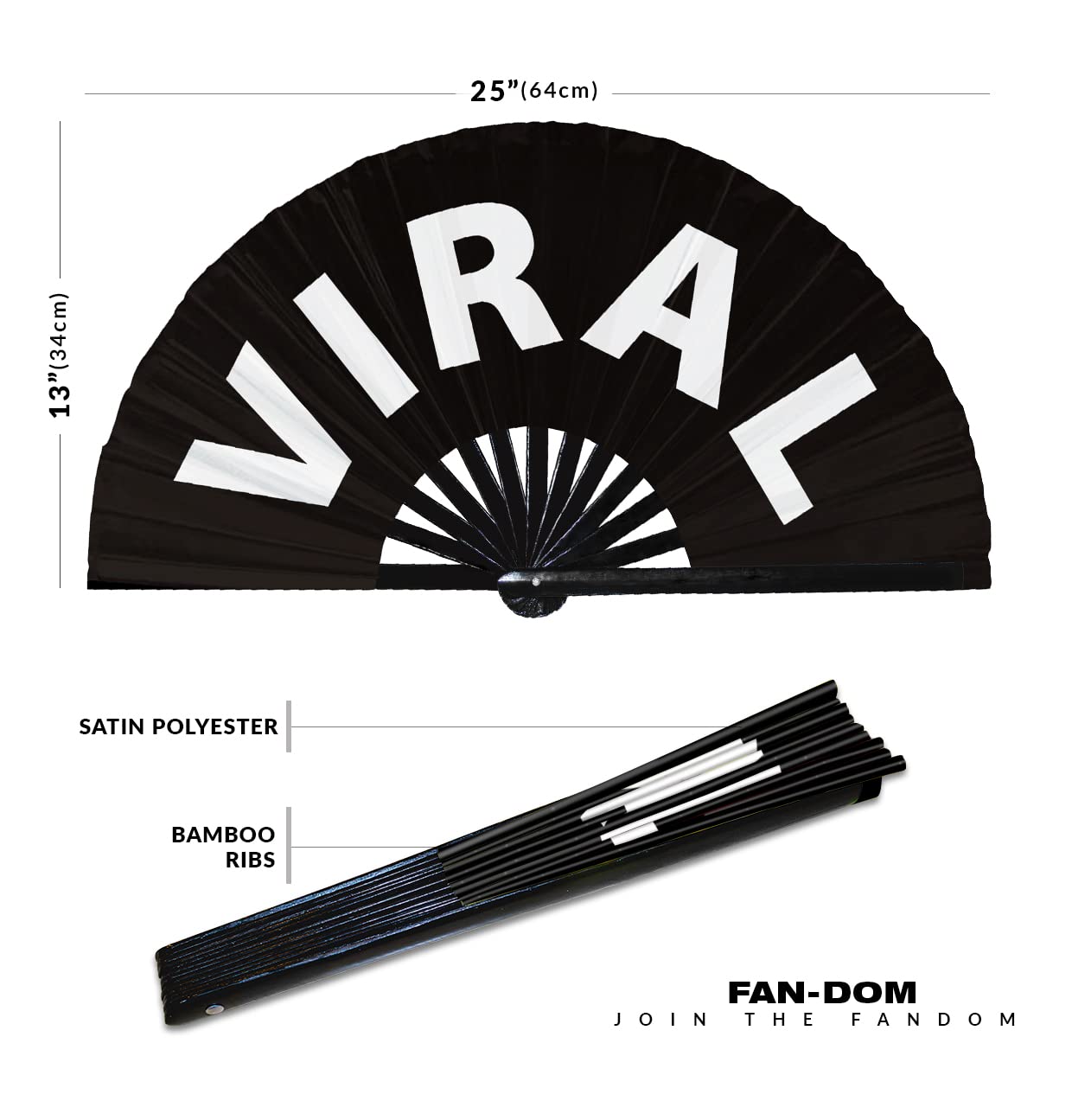 Viral Hand Fan Foldable Bamboo Circuit Hand Fan Funny Gag Slang Words Expressions Statement Gifts Festival Accessories Rave Handheld Circuit Event Fan Clack Fans (Black)