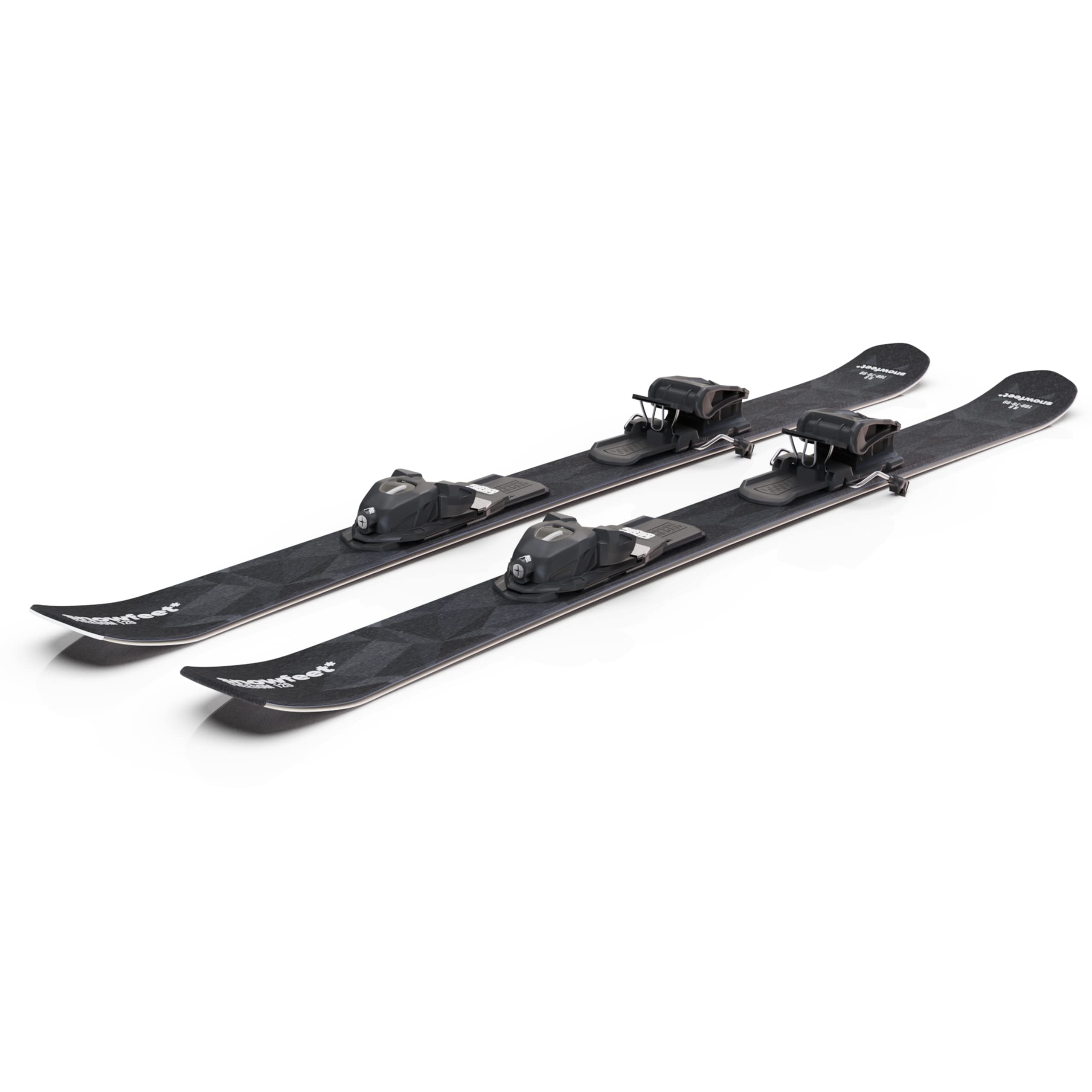 Short Skis by Snowfeet | 120 CM | Freedom | Snowblades Skiblades Short Skis (Black)