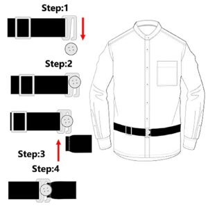 Balteus Shirt Stay Belt Keeps Shirt Tucked for Men Police Hiker and Military Hidden Suspender Belt Keep Shirt Neat for Work