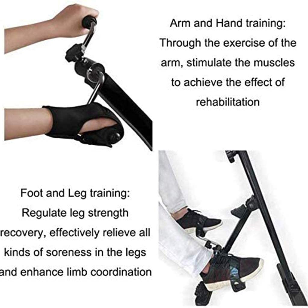 Upper and Lower Limb Rehabilitation Bicycle, Elderly Household Rehabilitation Training Equipment, Hand and Leg Rehabilitation Training Exercise Bike,Black