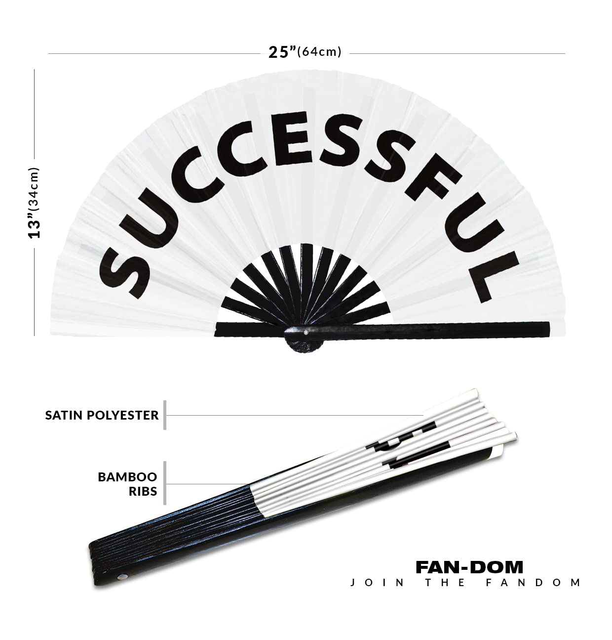 Successful hand fan foldable bamboo circuit hand fan funny gag slang words expressions statement gifts Festival accessories Rave handheld Circuit event fan Clack fans (White)