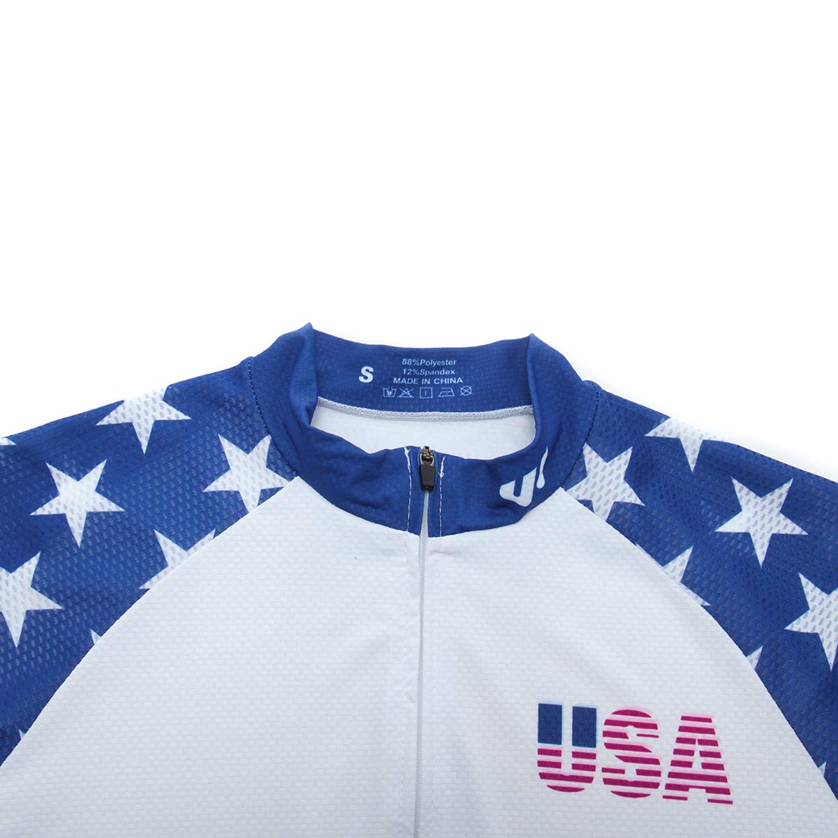 Lo.gas USA Cycling Jersey Men Long Sleeve Bike Biking Shirts American Flag Road Bicycle Clothing Full Zip with Pockets