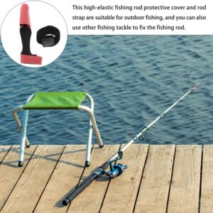 VILLCASE 4 Sets Fishing Rod Protector Rod Sock Rod Sleeves Fishing Poles 7ft Fishing Reel Cover Fishing Tools Rod Tip Covers Fishing Tackle Earth Tones Mercerized Cloth Fishing Supplies