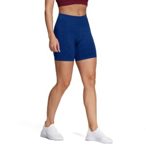 Aoxjox Vital Seamless Biker Shorts for Women High Waist Workout Shorts Booty Running Yoga Shorts 5" (Vital New Navy, Medium)