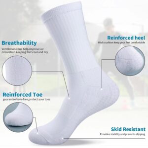 TANSTC Socks Men Women Grip Socks Soccer Anti Slip, Socks for Women Pilates Yoga Non Slip