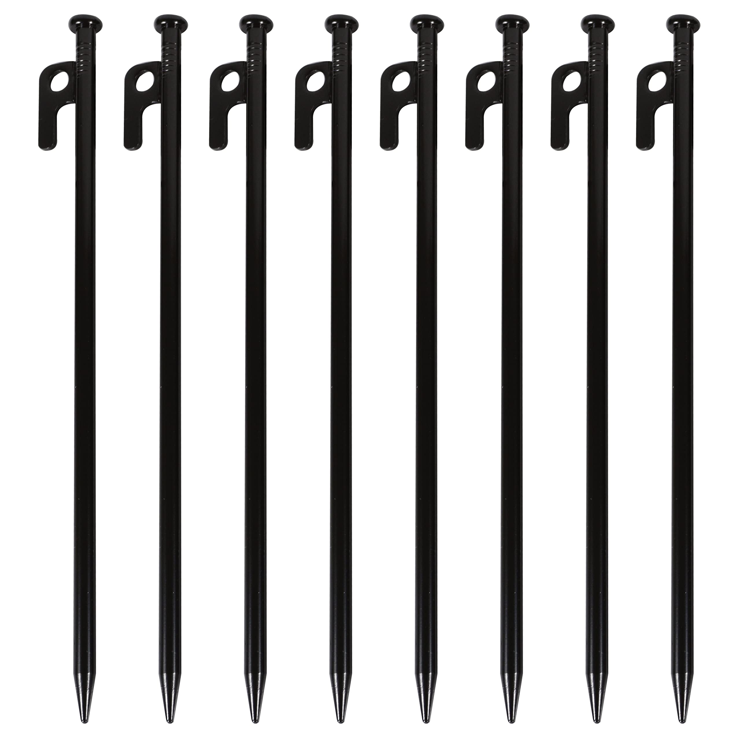 Tent Stakes Heavy Duty 12inch 8 Pack Steel Tent Pegs Metal Tent Stakes Tent Pegs for Car Camping,Yard Decoration,Tarp, Shade Tent, Inflatables, Picnic