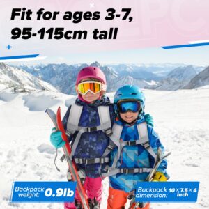 Ski Harness for Kids, Kids Ski Harness Strap with Retractable Leashes, Toddler Skis Kids Snowboard Teach Speed Control