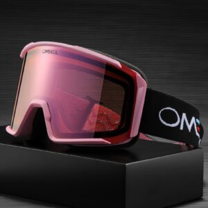 OMEKOL Double Layers Anti-Fog Ski Goggles OTG For Men Women Snow Snowboard Glasses Mask Snowmobile Outdoor Sport Eyewear (G8)