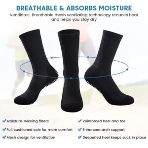 TANSTC Socks Men Women Grip Socks Soccer Anti Slip, Socks for Women Pilates Yoga Non Slip