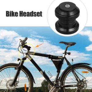 X AUTOHAUX 34mm 1-1/8" Threadless Bicycle Headset Combo Bike Threadless External Headset Sealed Cartridge Bearings MTB Road Headset with Top Cap Black