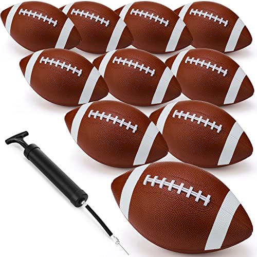 Jerify Rubber Footballs Bulk Official Size 6 Footballs Rubber Football with Pump Indoor Outdoor Footballs Bulk Water Footballs for Adults Training and Recreational Play(12 Pack)