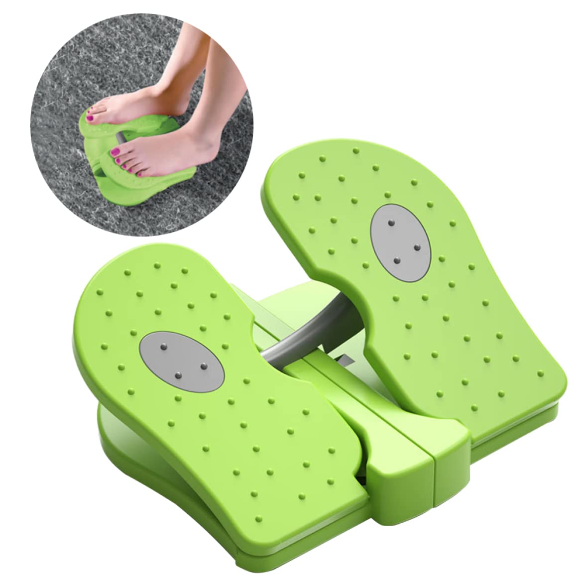 Ckuakiwu Exercise Stepper, Mini Stepper Under Desk Exerciser Foot Pedal Foldable Fitness Stair Stepper Green, Under Desk Pedal