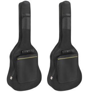 mdvora guitar bags, 2 pack guitar gig bag, 38 40 41 inch electric guitar case, waterproof oxford electric guitar gig bag, two pockets, for acoustic classical guitar, ukulele, bass guitar(2 pack)