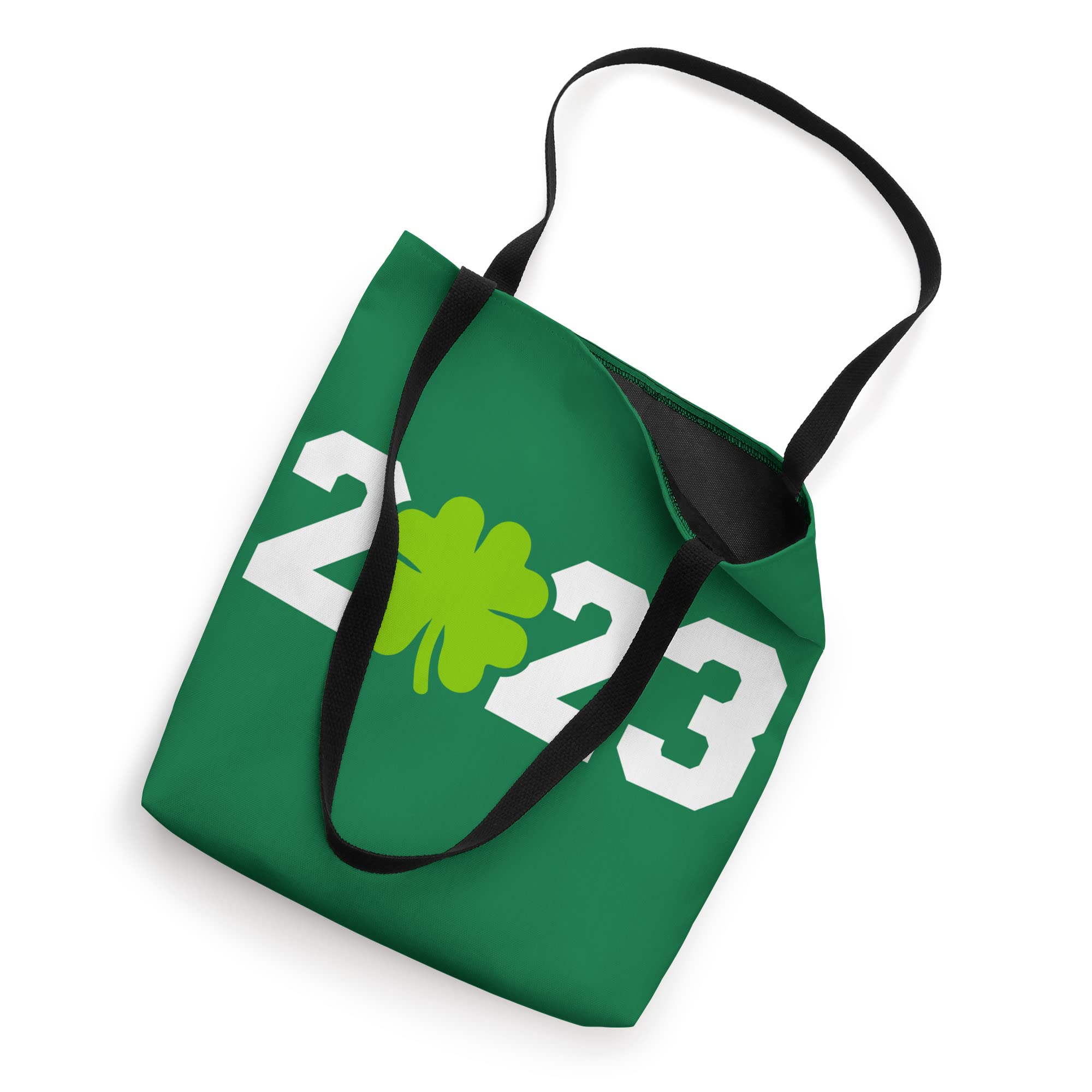 St. Patrick's day 2023 with green shamrock clover Tote Bag