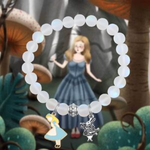 UJIMS Alice Bracelet Wonderland Movies Inspired Gifts Alice Fans Jewelry for Best Friend Rabbit Alice Cartoon Merchandise (Ace Bracelet)