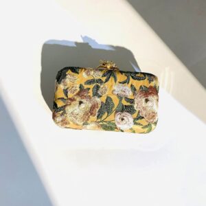 Colorful Embroidery Floral Clutch Evening Bags for Women 7.8'' Wedding Party Prom Cocktail Party Handbag