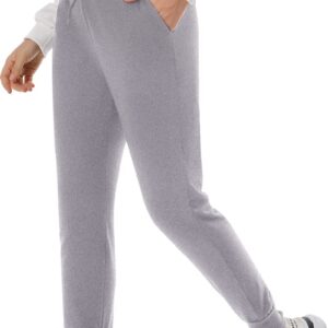 FULLSOFT Fleece Lined Sweatpants for Women-Women's Thermal Joggers with Pockets Lounge Pants for Yoga Workout Running Winter(Slate Heather,XX-Large)