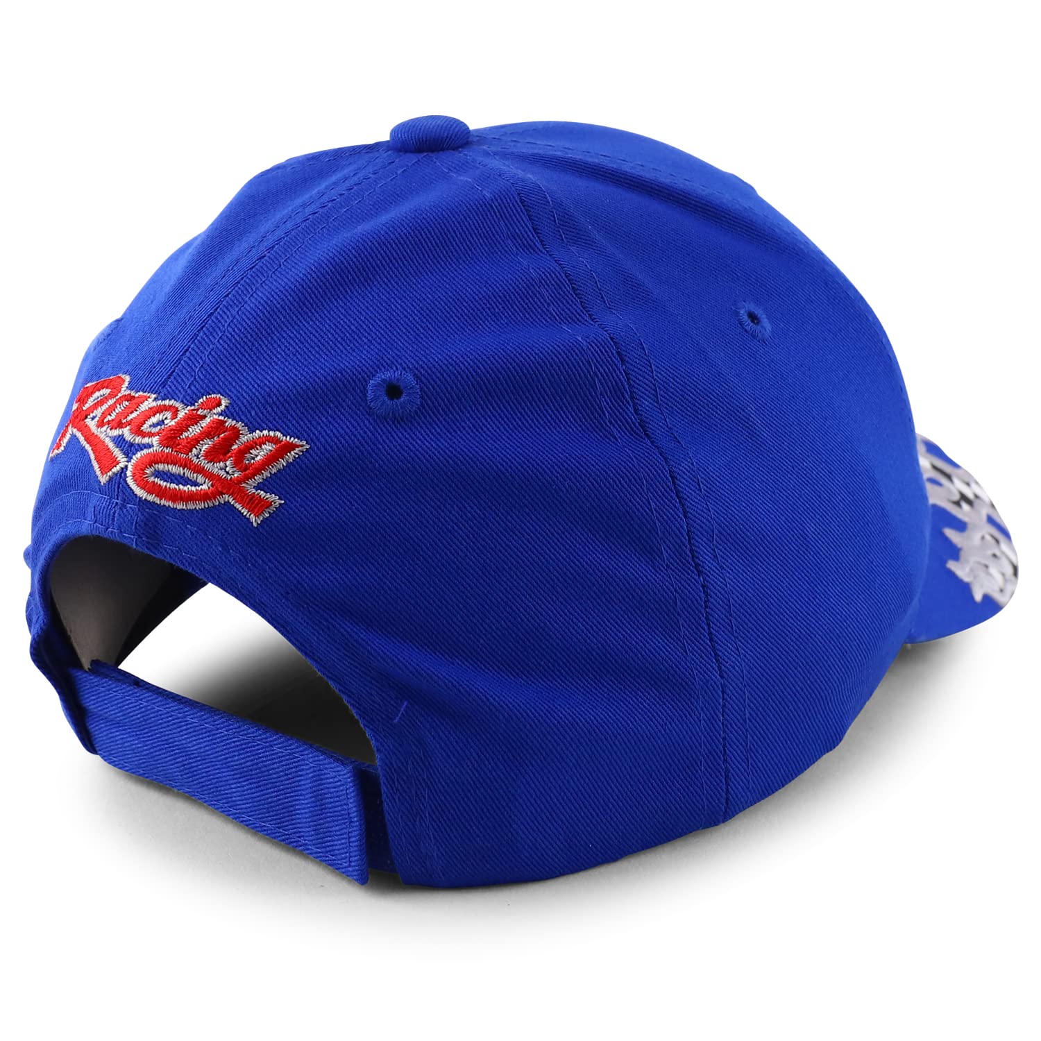 Armycrew Racing 3D Embroidered Flame Structured Baseball Cap - Royal